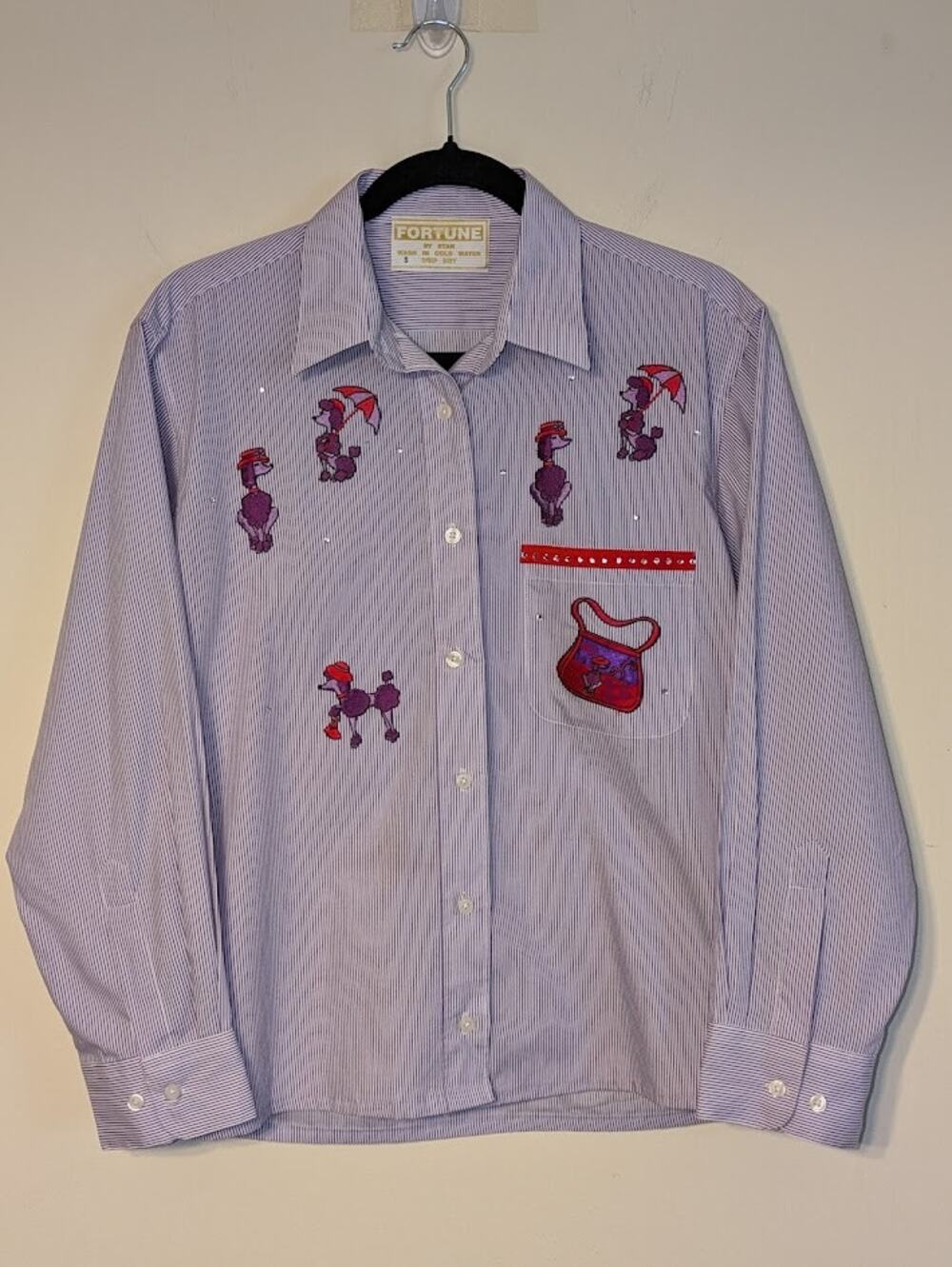Fortune By Stan S Pinstripe Spoiled Pampered Poodle Themed Patches Top Dog Lover